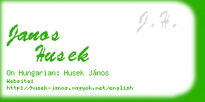 janos husek business card